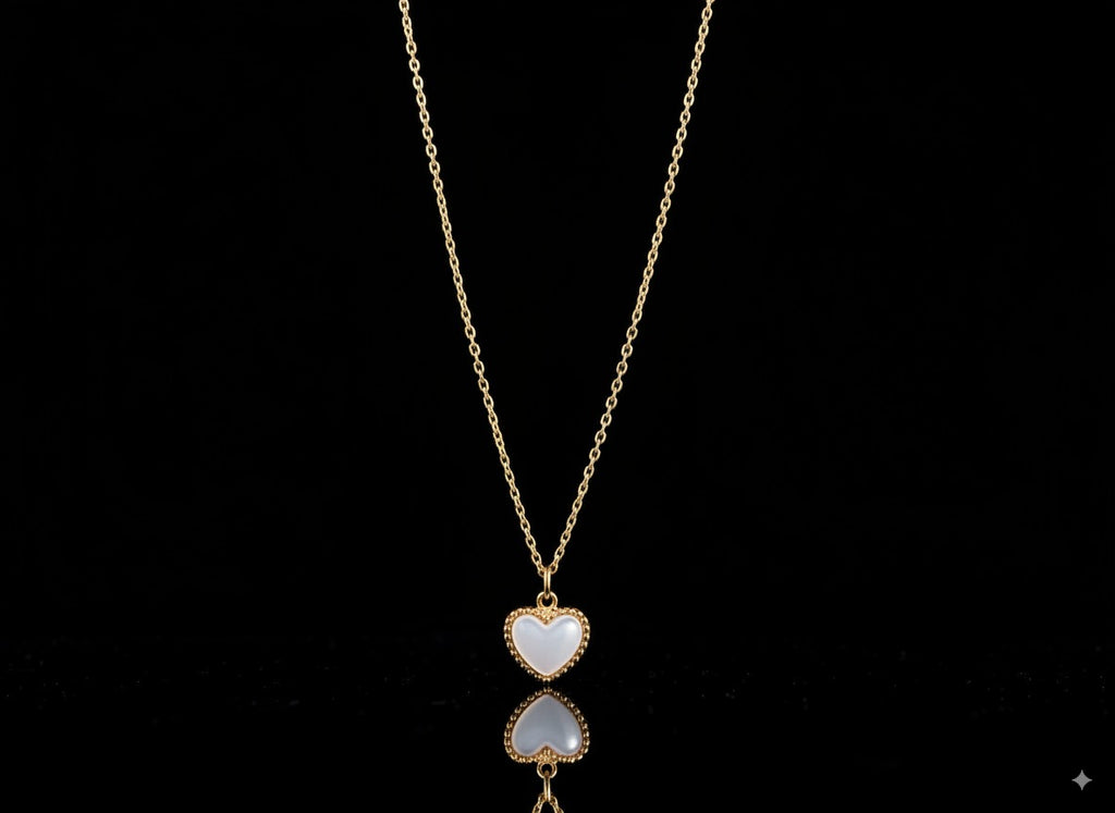 Cadena Corazón Blanco en ORO LAMINADO – SALODANNA