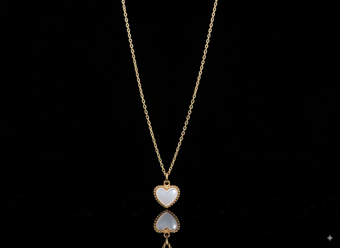 Cadena Corazón Blanco en ORO LAMINADO – SALODANNA