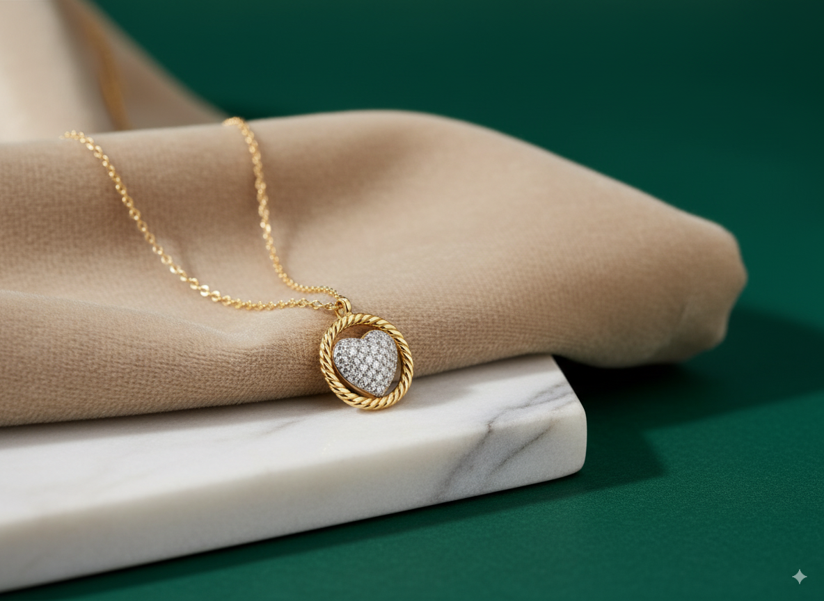 Cadena Corazón Redondo en ORO LAMINADO – SALODANNA