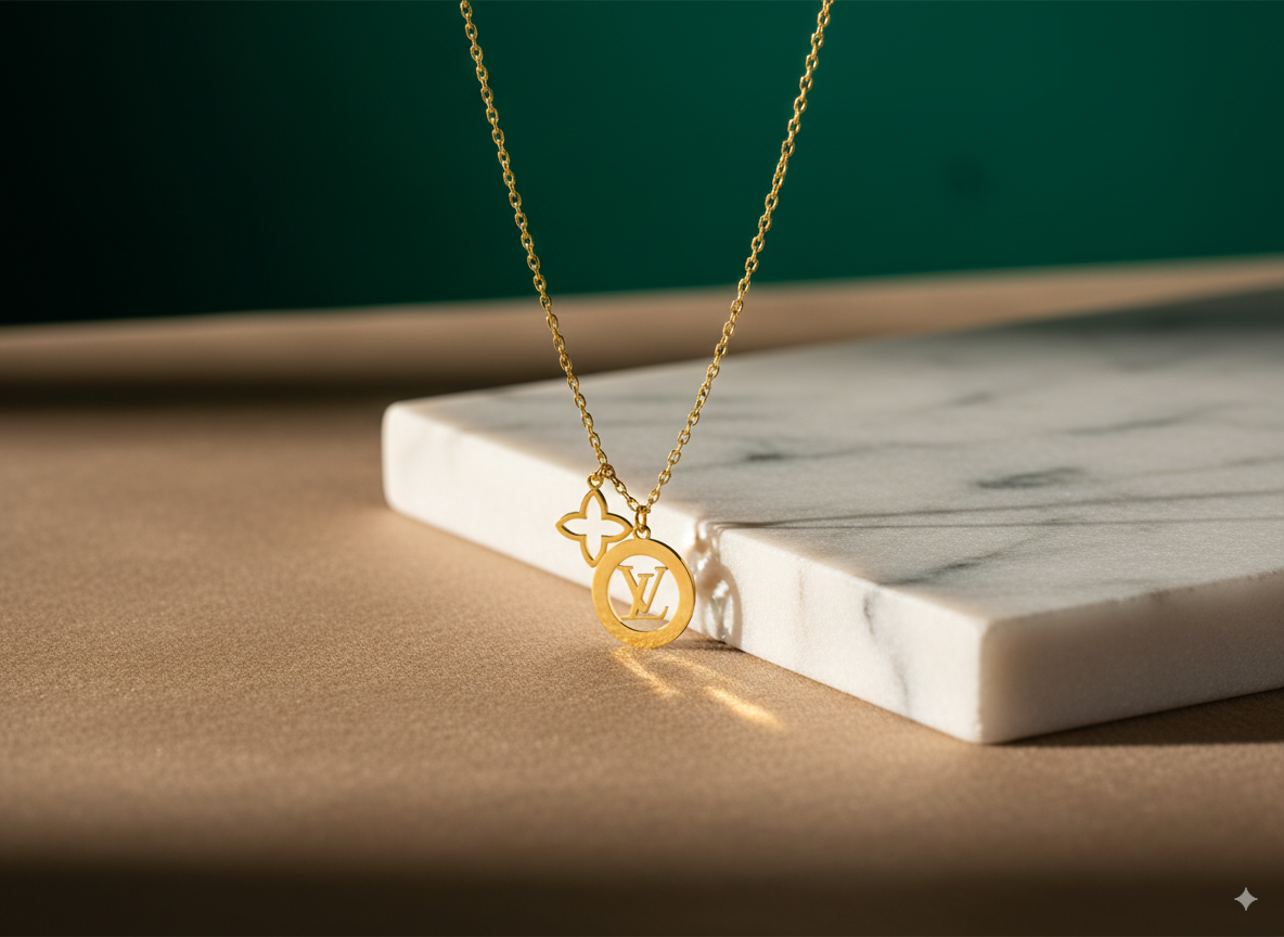 Cadena LV 2 Dijes en ORO LAMINADO – SALODANNA