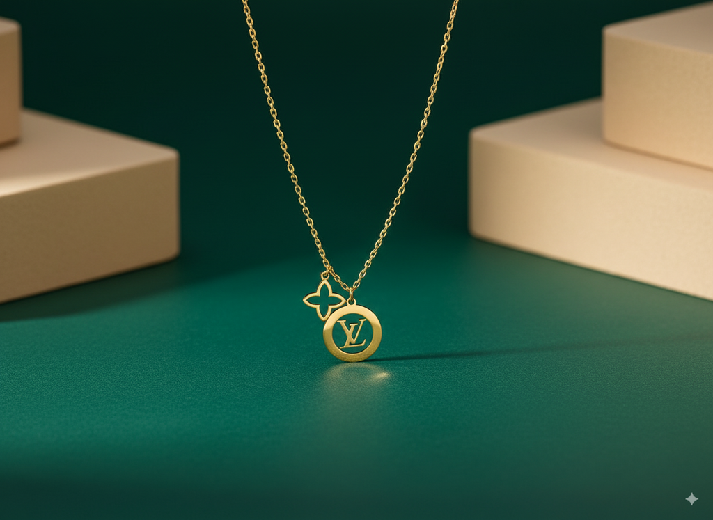 Cadena LV 2 Dijes en ORO LAMINADO – SALODANNA