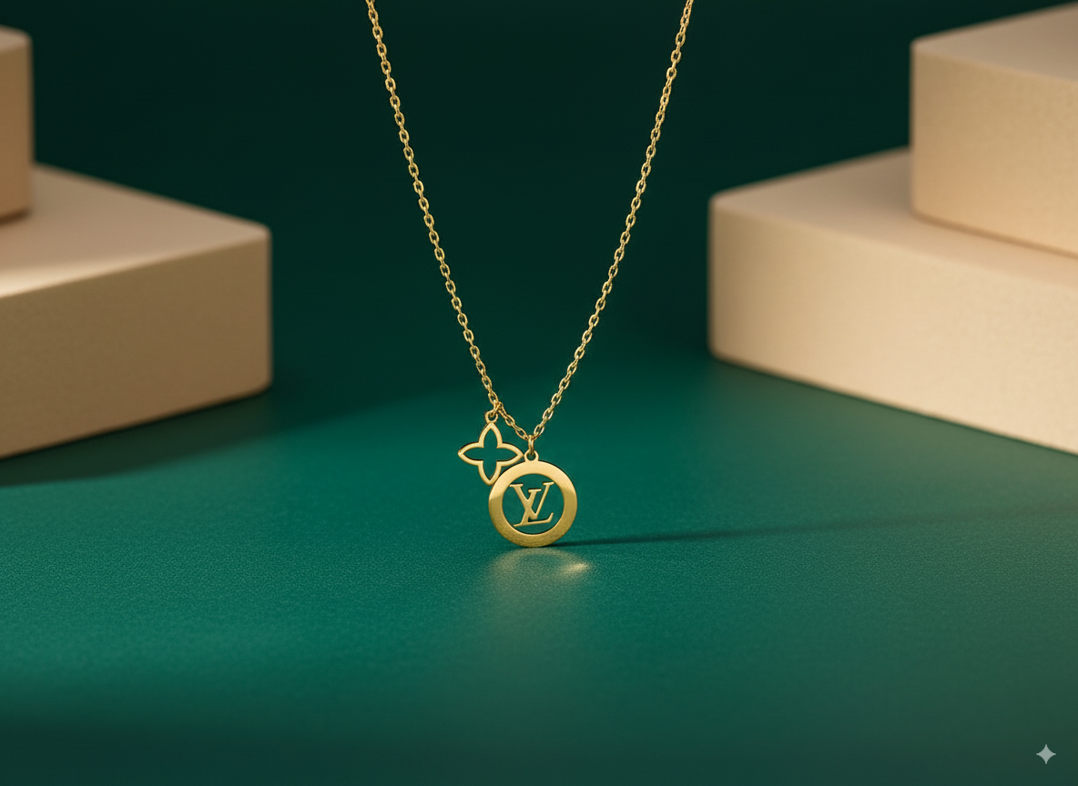 Cadena LV 2 Dijes en ORO LAMINADO – SALODANNA